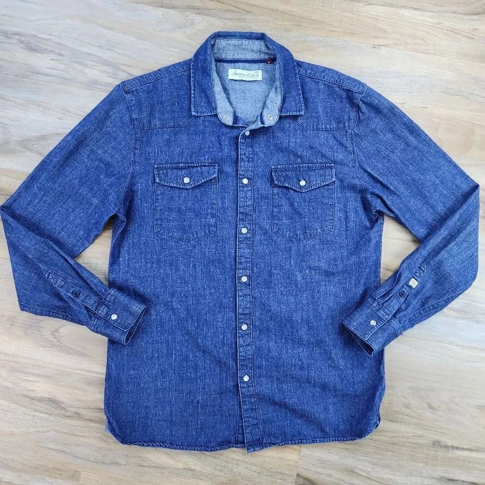🔺️Sovereign Code Denim Waldport Button Long Sleeve Shirt Men's Large